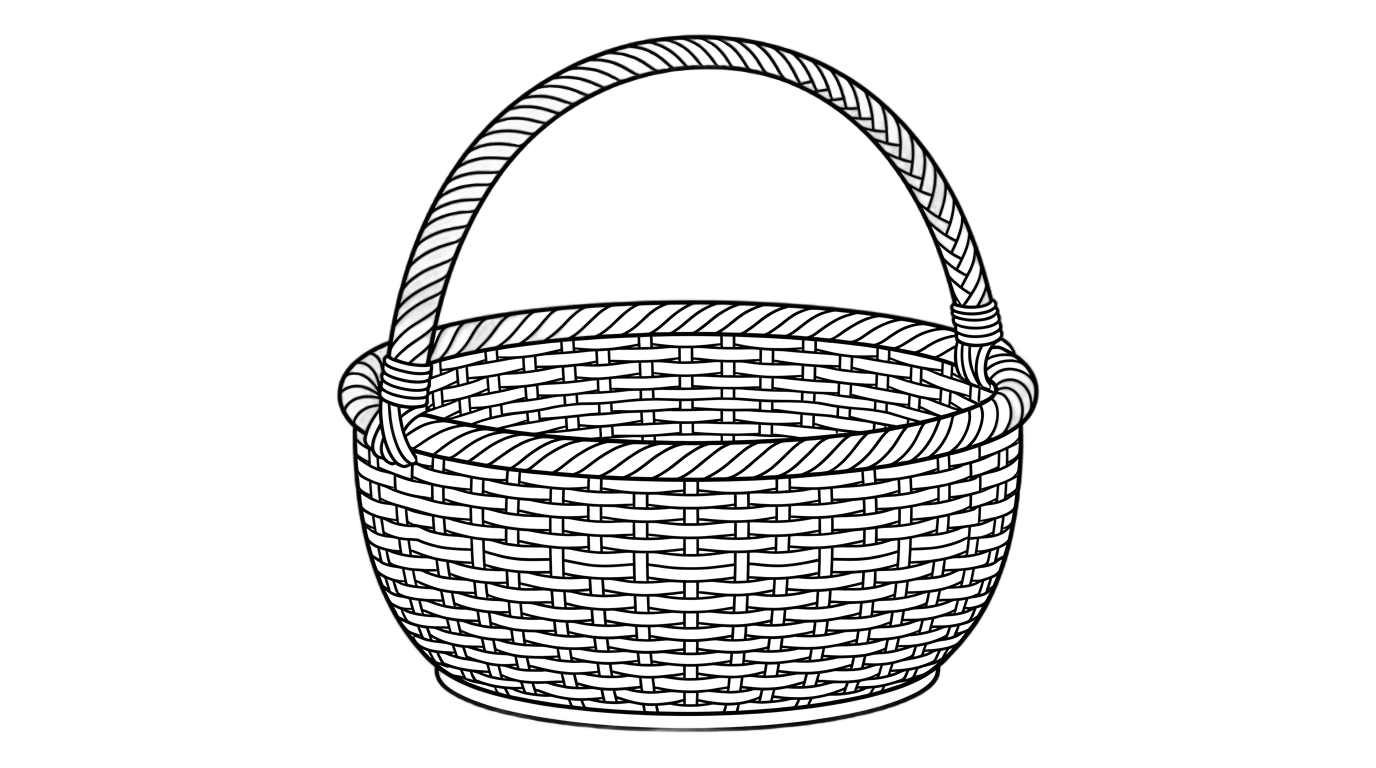 basket outline png PNG transparent background