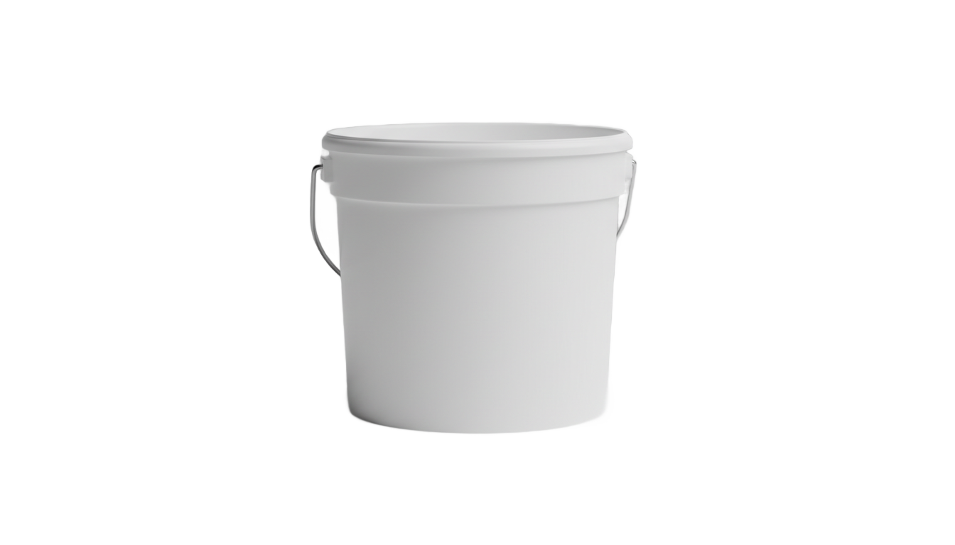 white bucket png PNG transparent background