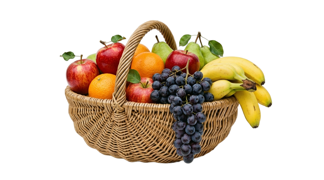 basket full of fruits png PNG transparent background