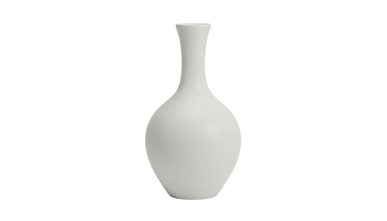 white flower vase png PNG transparent background