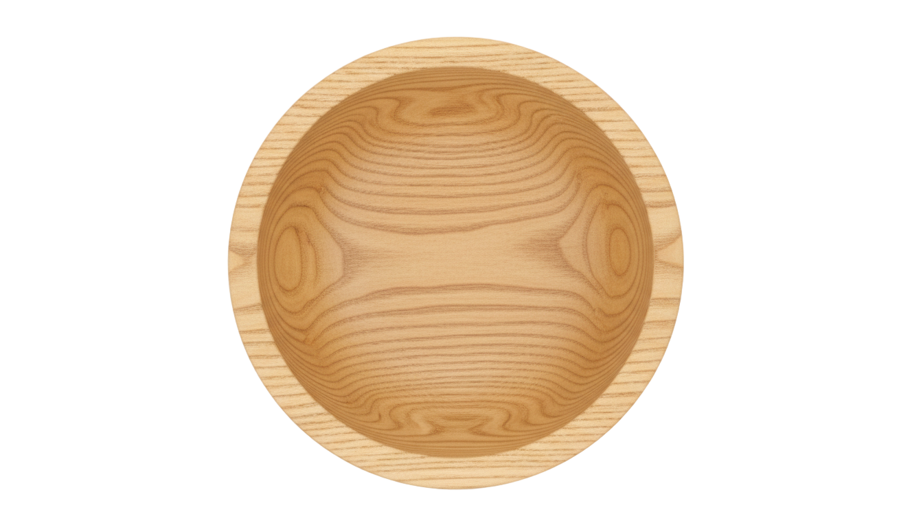 wooden bowl top view png PNG transparent background