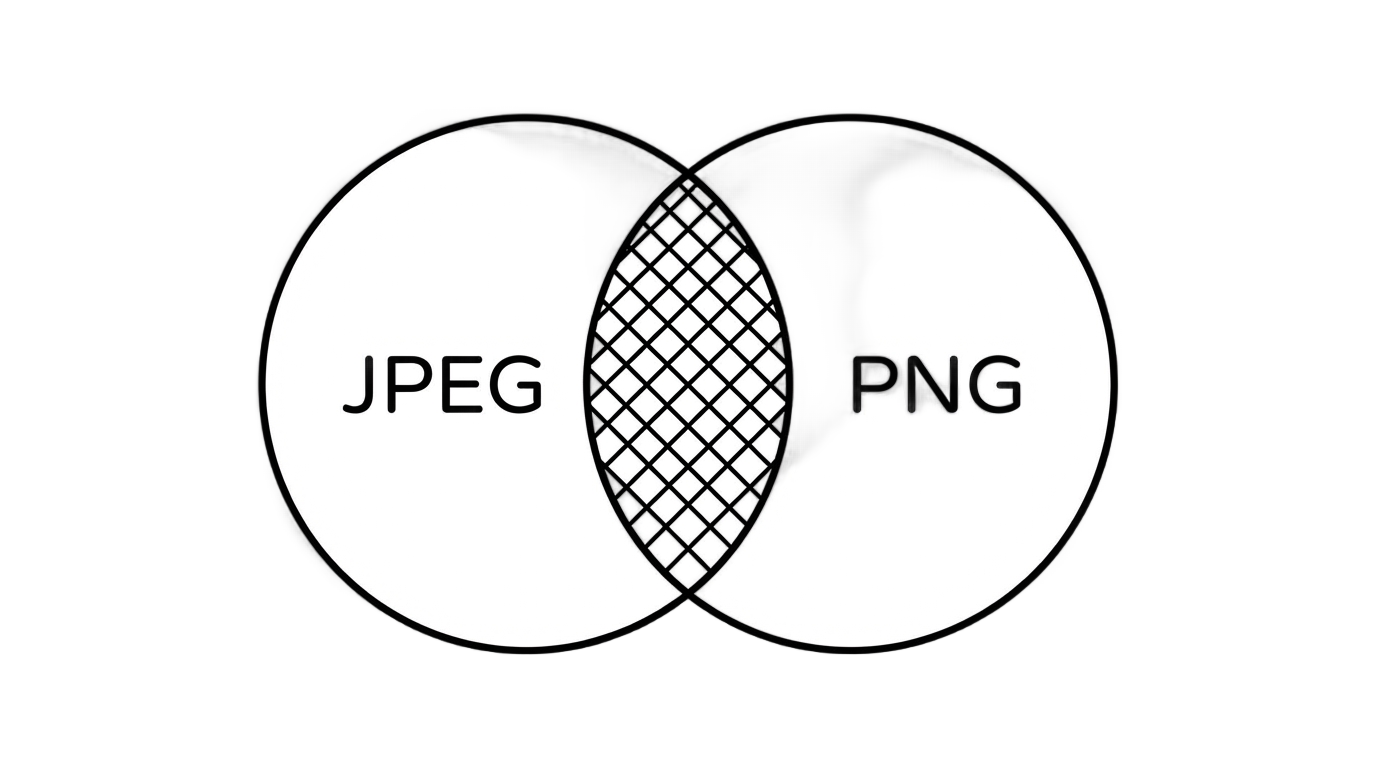 venn diagram of jpeg and png PNG transparent background