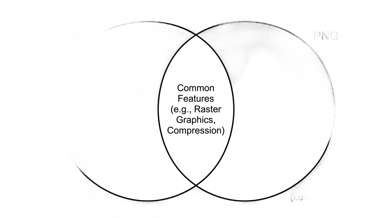 venn diagram of jpeg and png PNG transparent background
