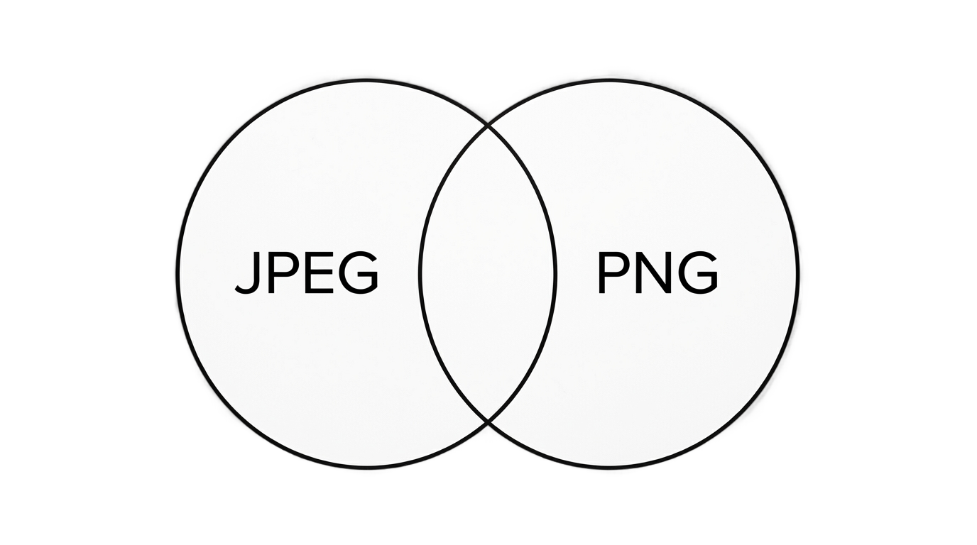 venn diagram of jpeg and png PNG transparent background