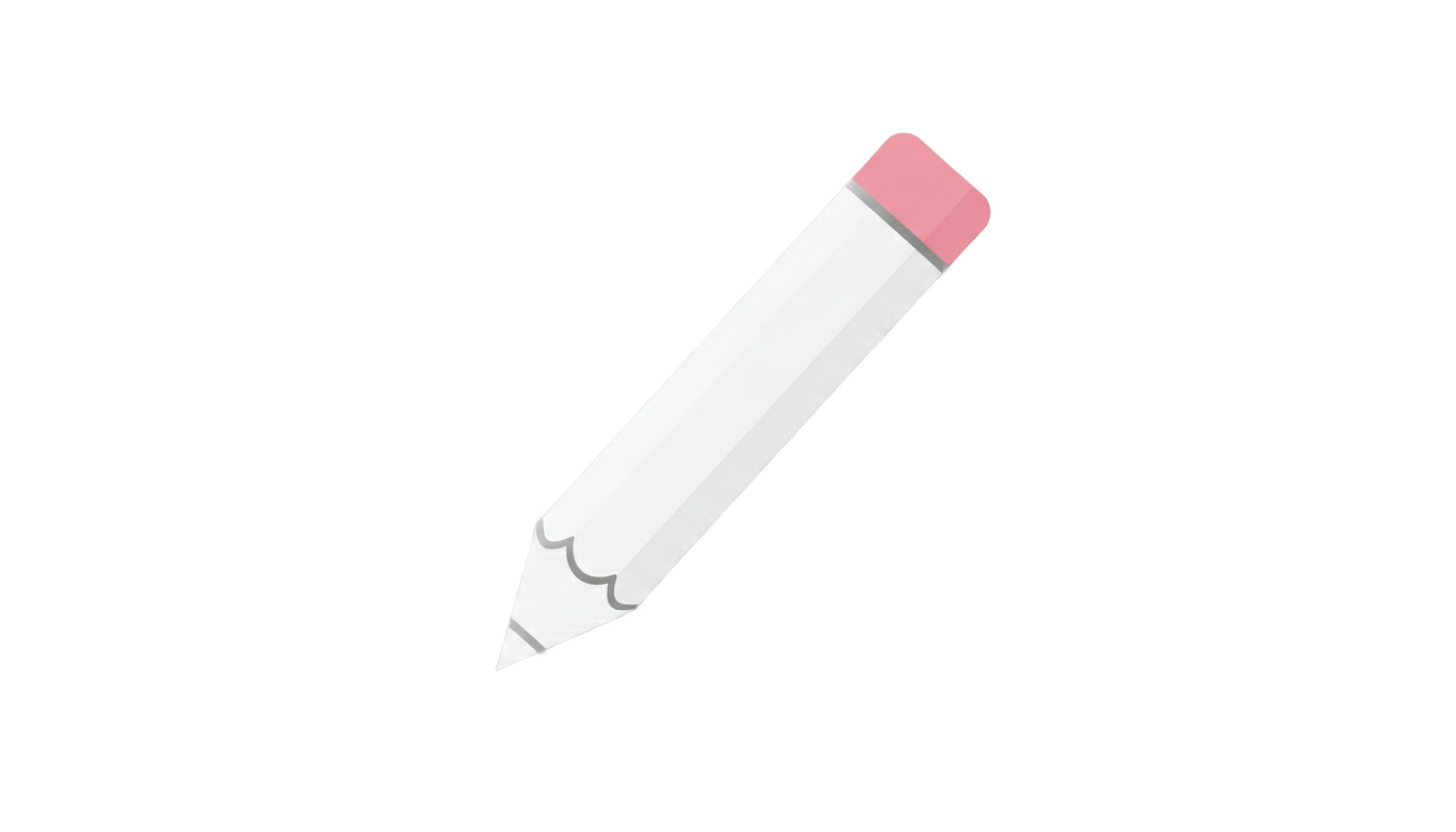 white pencil icon png PNG transparent background
