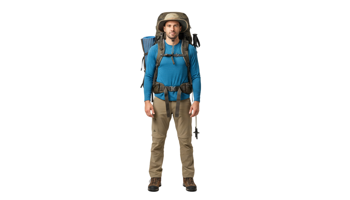 man with backpack png PNG transparent background