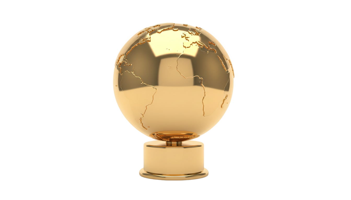 golden globe logo png PNG transparent background