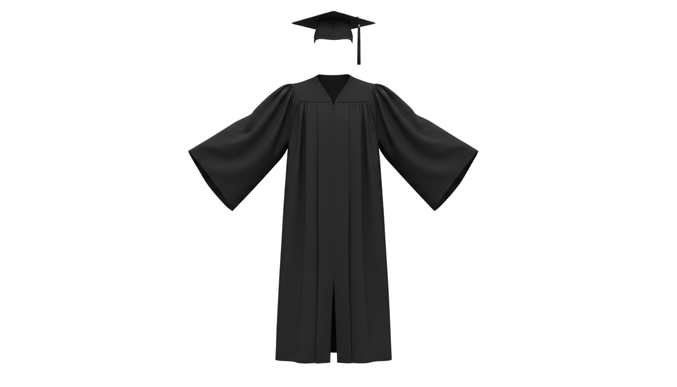 graduation cap and gown png PNG transparent background