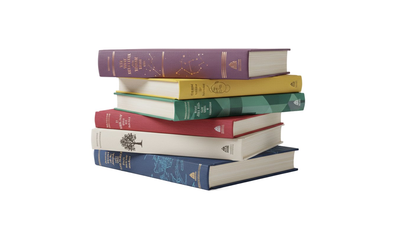 book pile png PNG transparent background