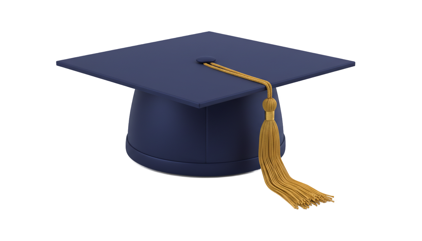 navy blue graduation cap png PNG transparent background