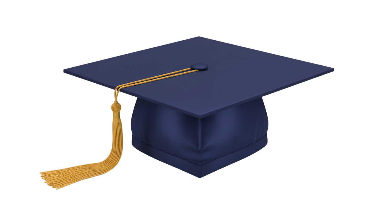 navy blue graduation cap png PNG transparent background