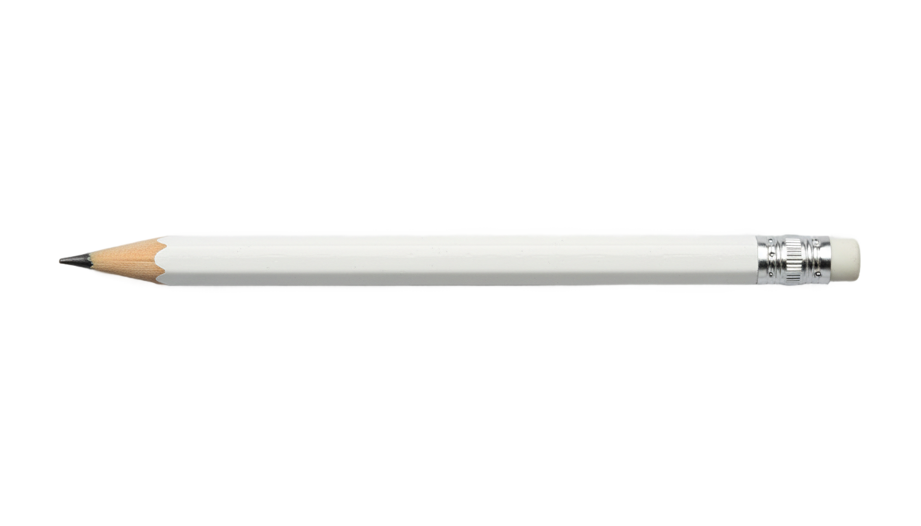 white pencil png PNG transparent background