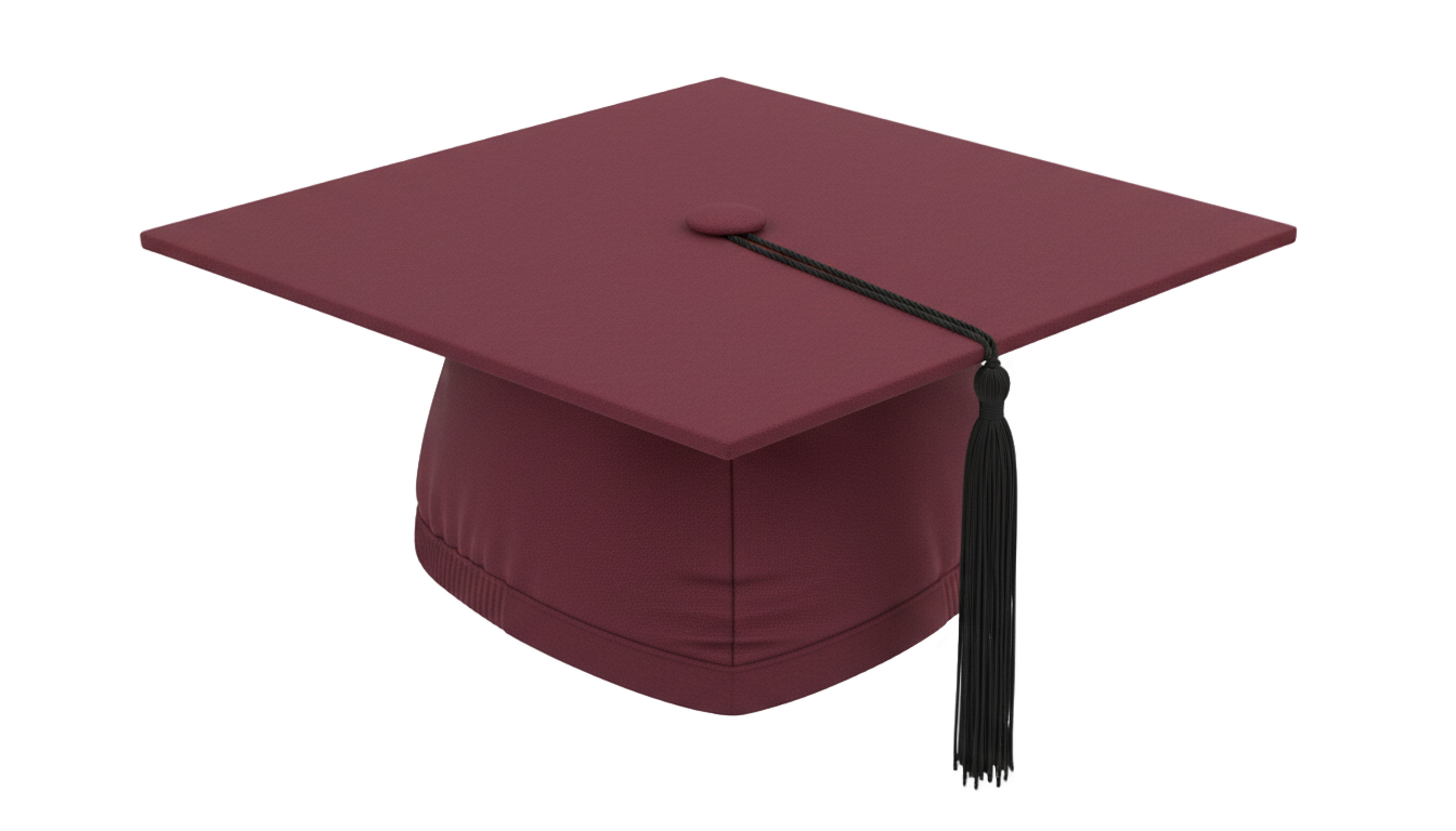 maroon graduation cap png PNG transparent background