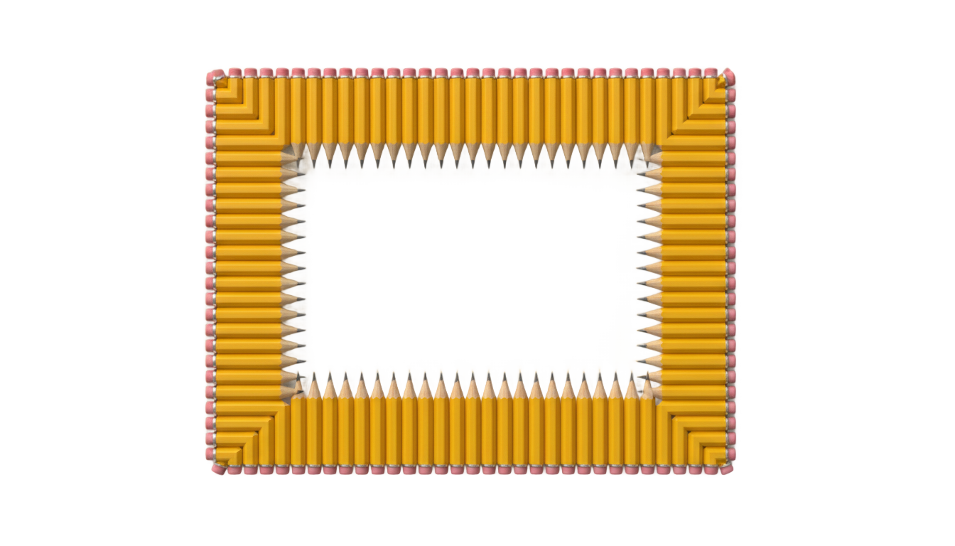pencil border png PNG transparent background