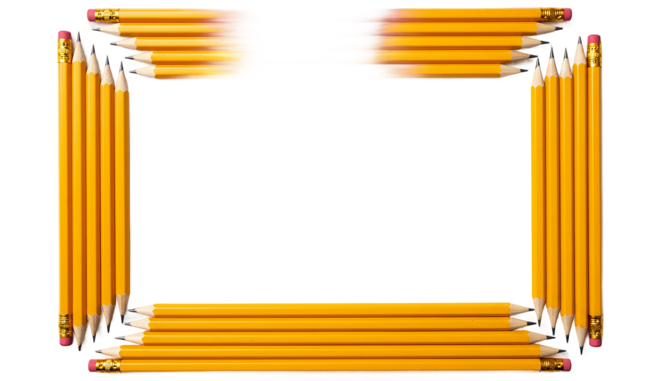 pencil frame png PNG transparent background