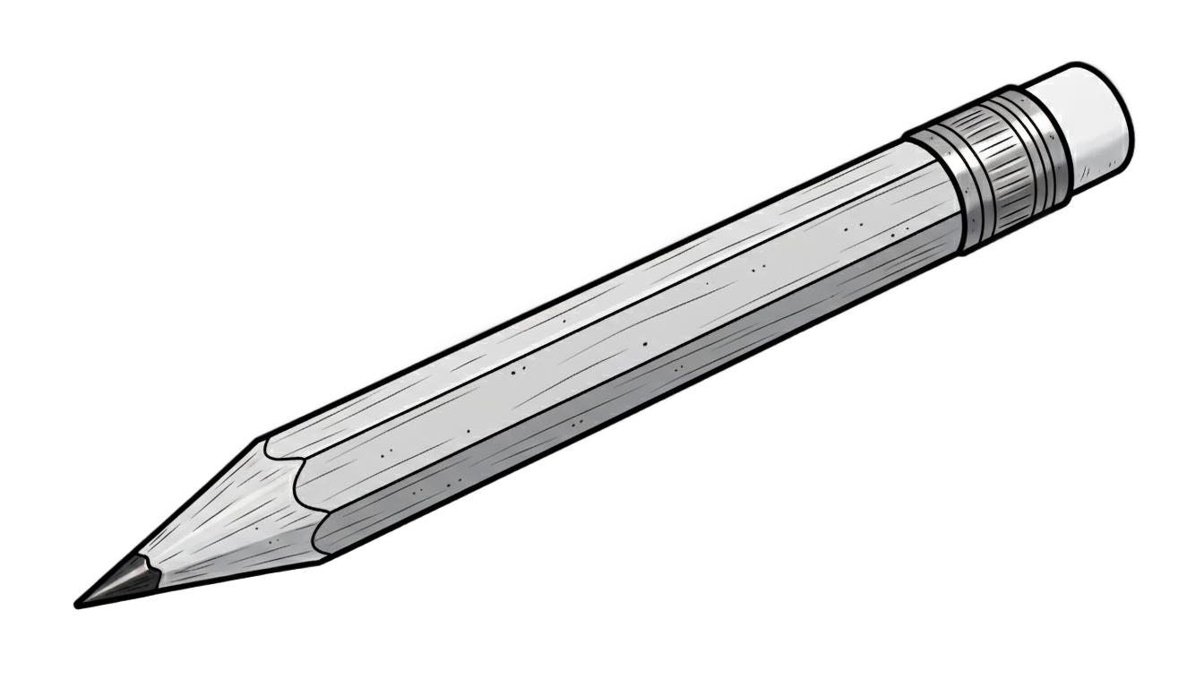 pencil clipart black and white png PNG transparent background