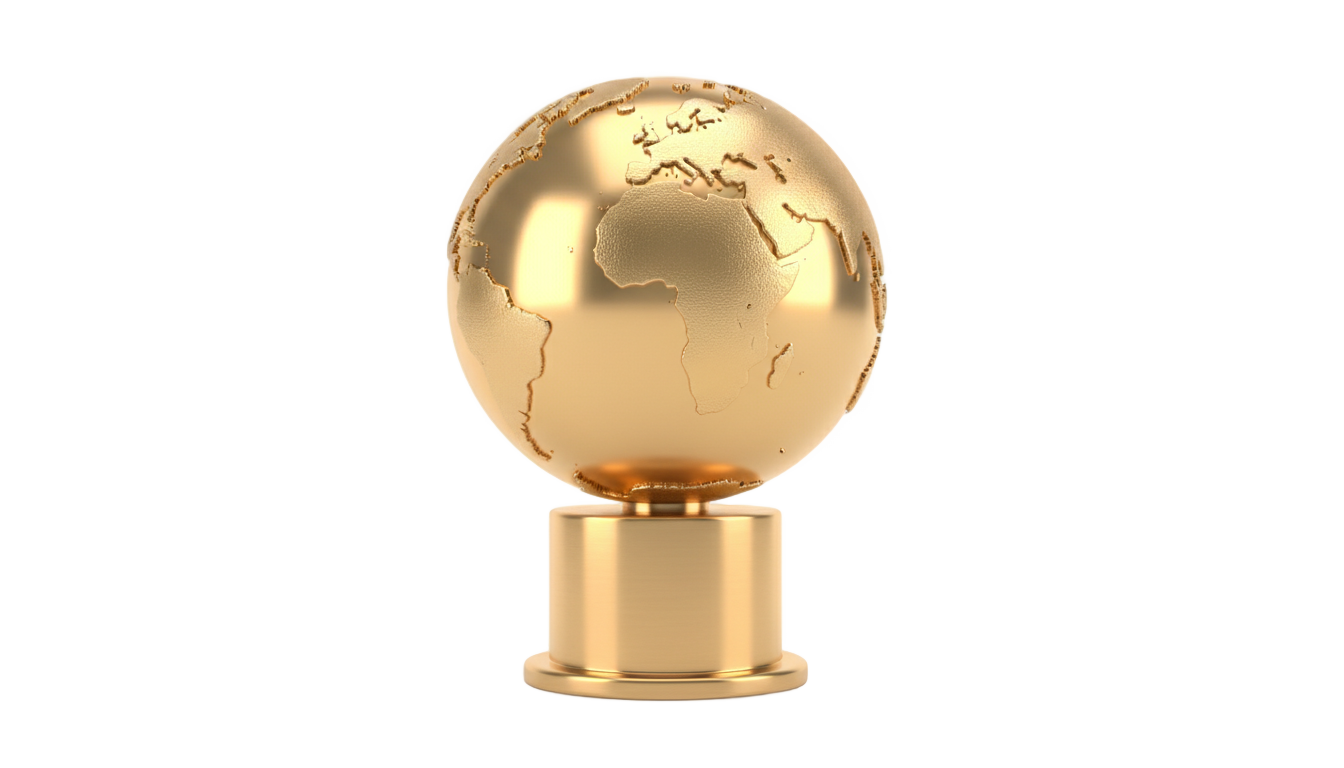 golden globe logo png PNG transparent background