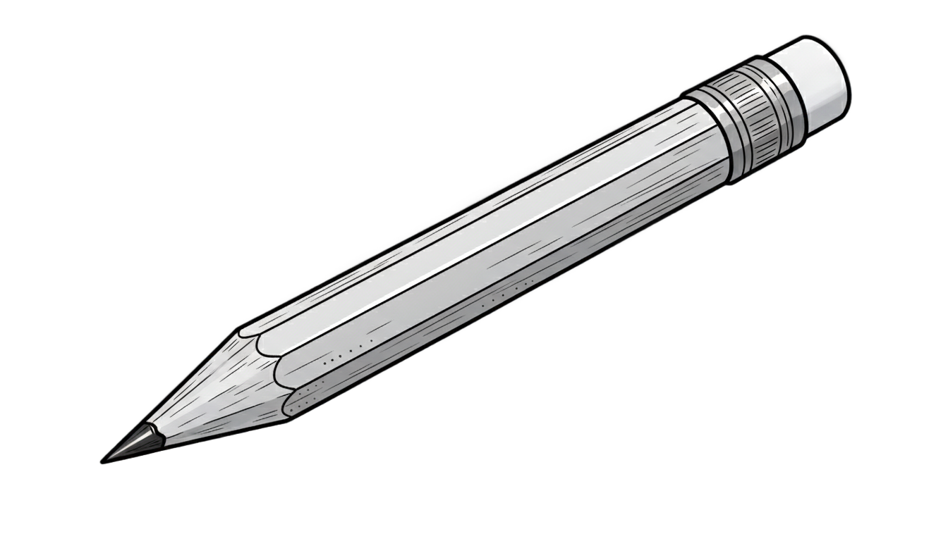 pencil clipart black and white png PNG transparent background