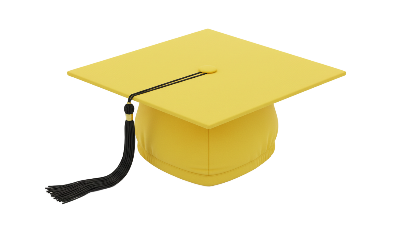 yellow graduation cap png PNG transparent background