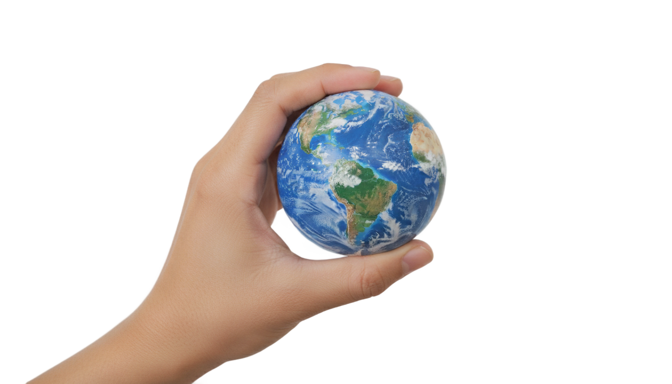 globe in hand png PNG transparent background