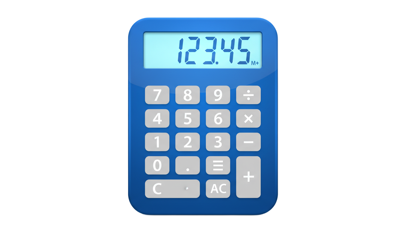 blue calculator icon png PNG transparent background