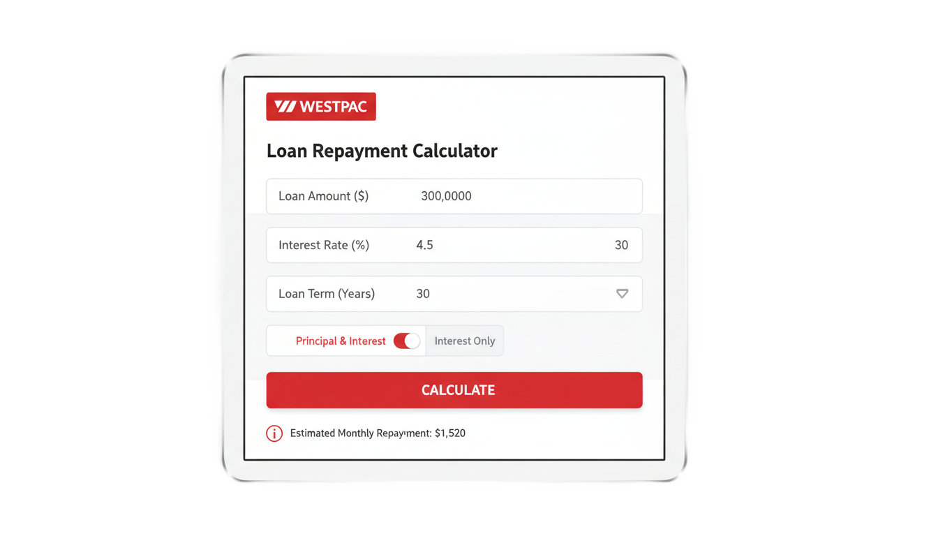 westpac png loan calculator PNG transparent background