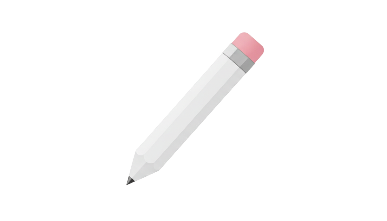 white pencil icon png PNG transparent background