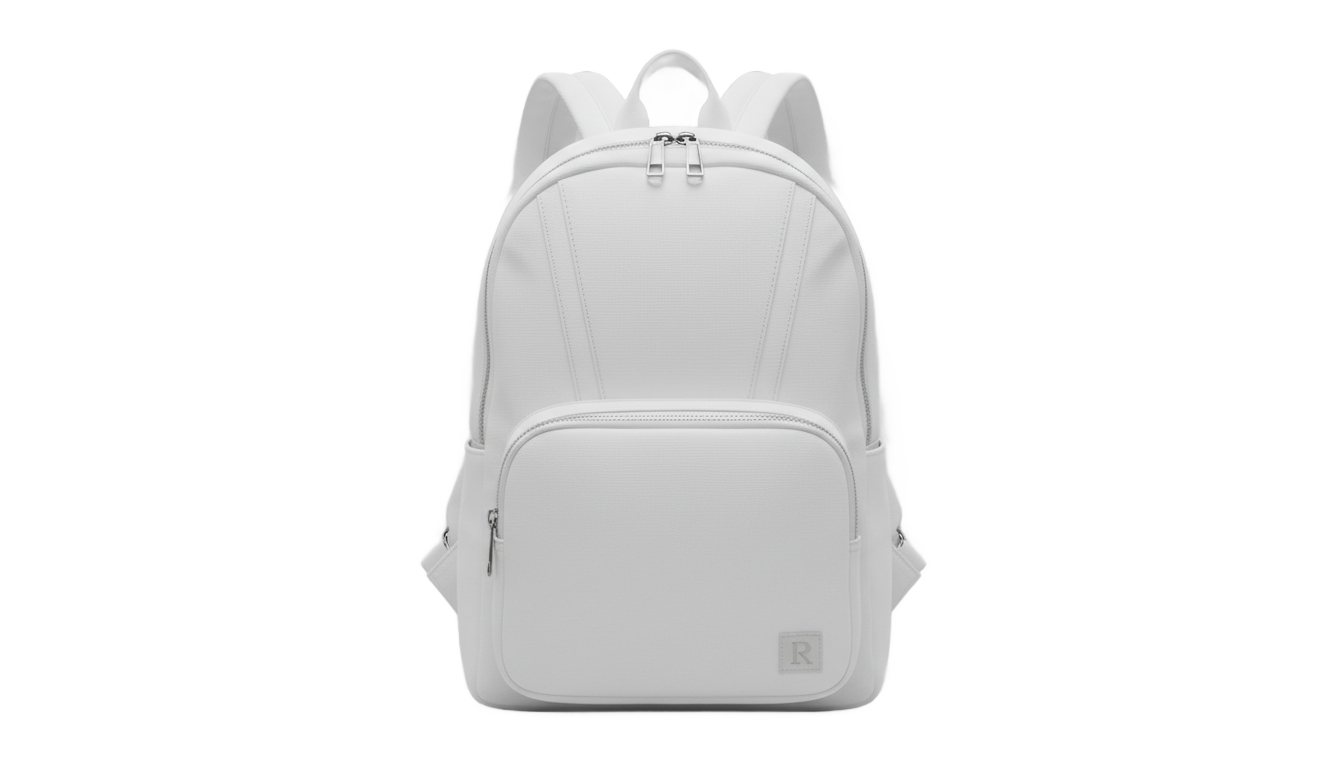 white backpack png PNG transparent background