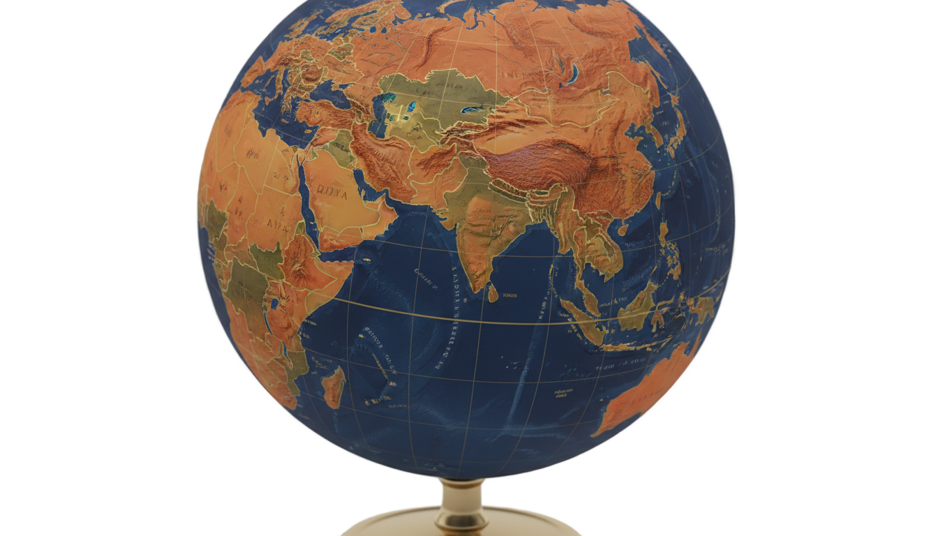 globe with india png PNG transparent background