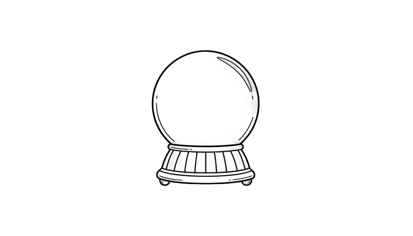 snow globe outline png PNG transparent background