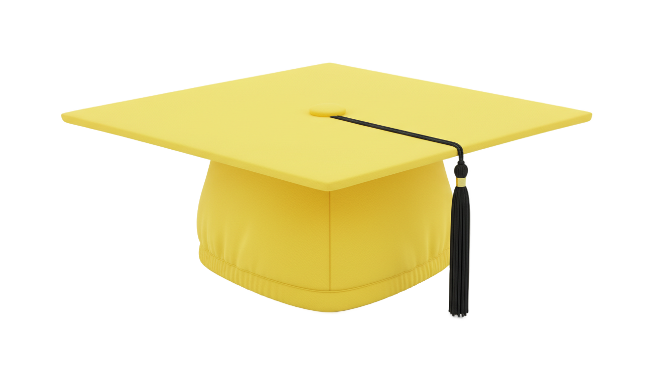 yellow graduation cap png PNG transparent background
