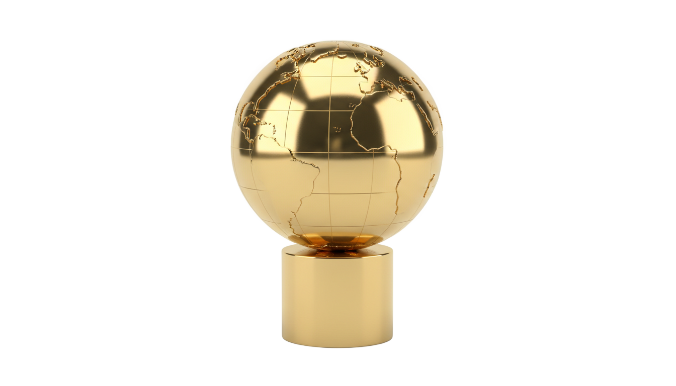 golden globe png PNG transparent background