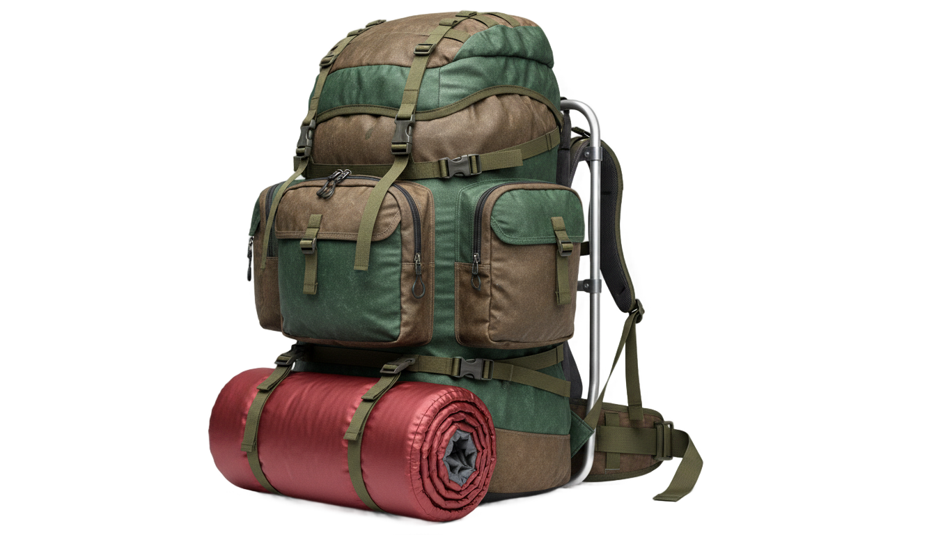 camping backpack png PNG transparent background