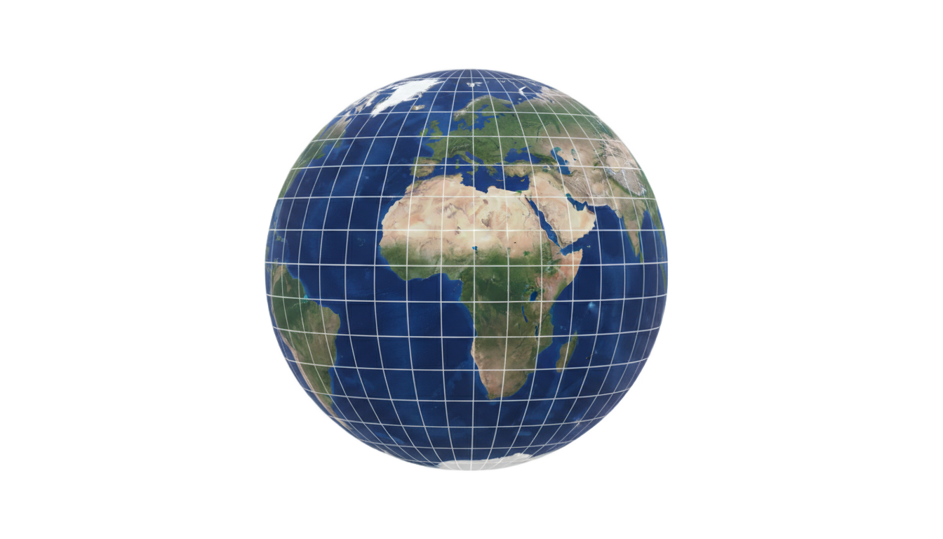 globe with meridians png PNG transparent background