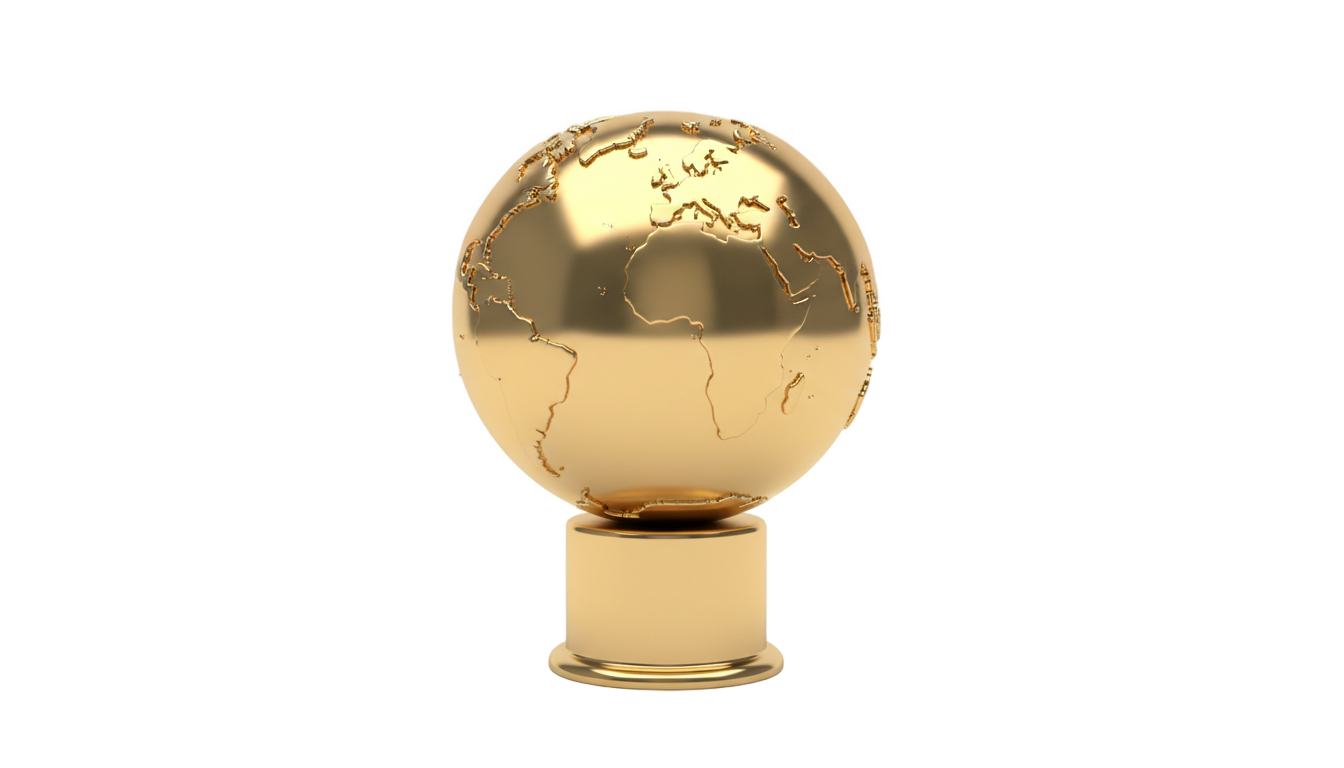 golden globe logo png PNG transparent background