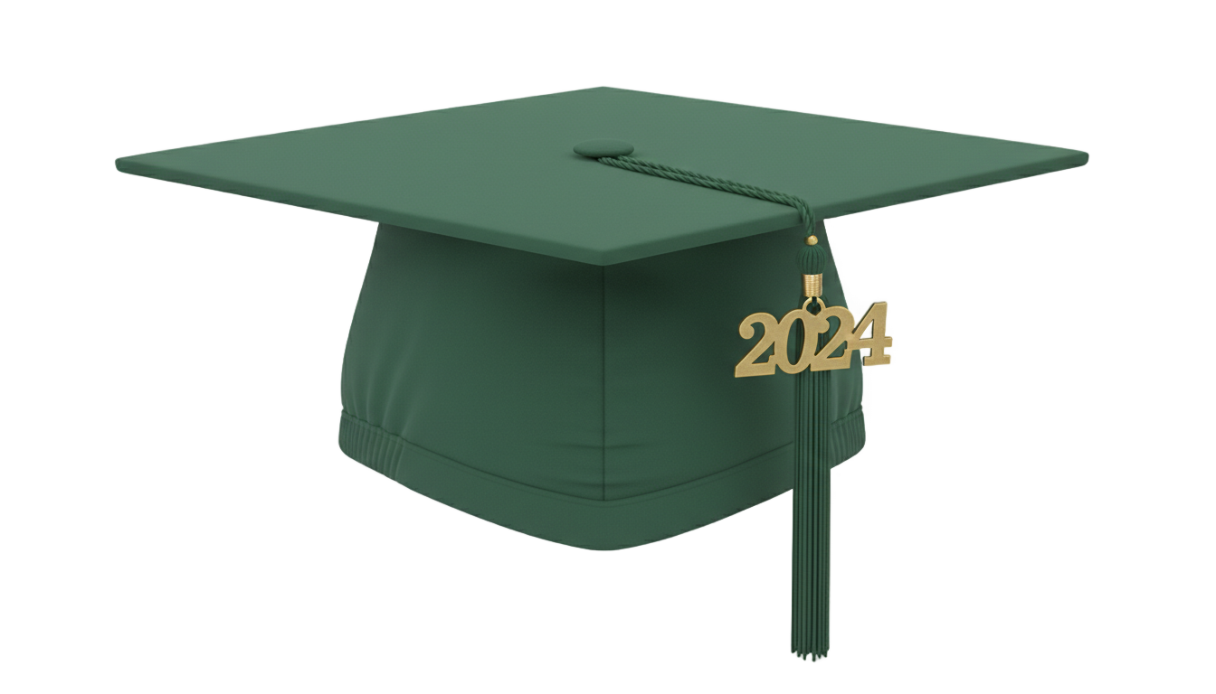 green graduation cap png PNG transparent background