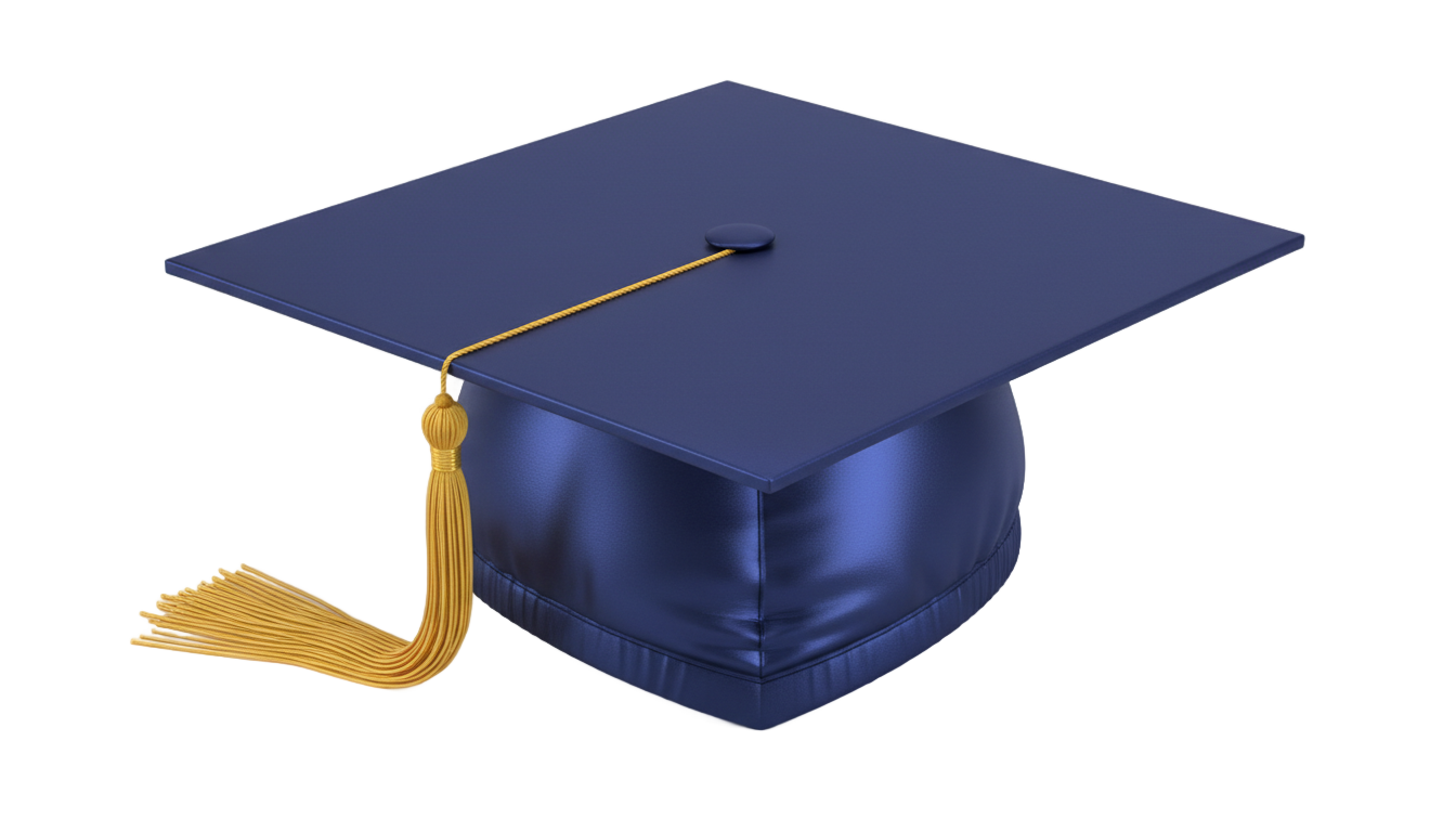 navy blue graduation cap png PNG transparent background