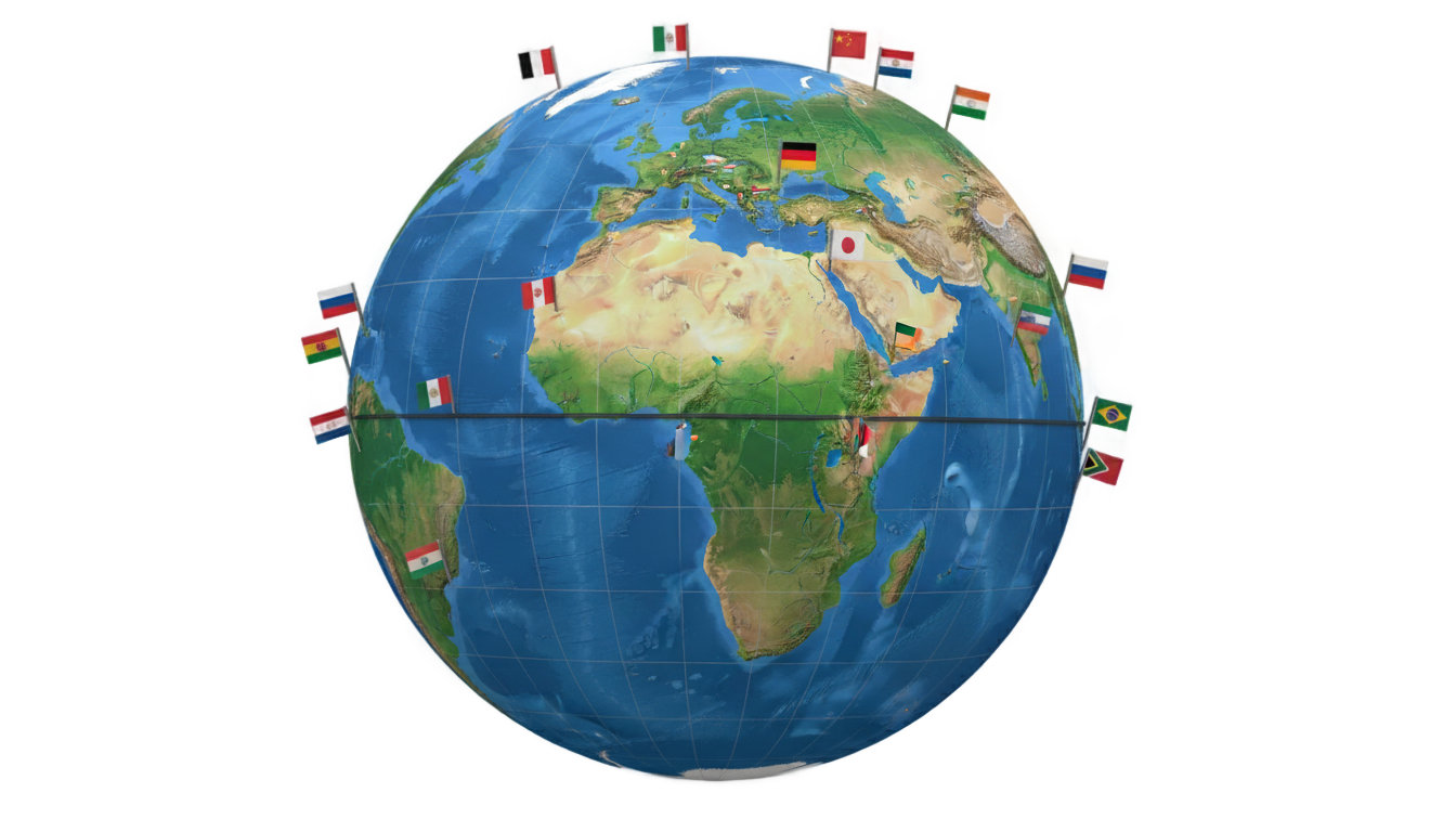 globe with flags png PNG transparent background
