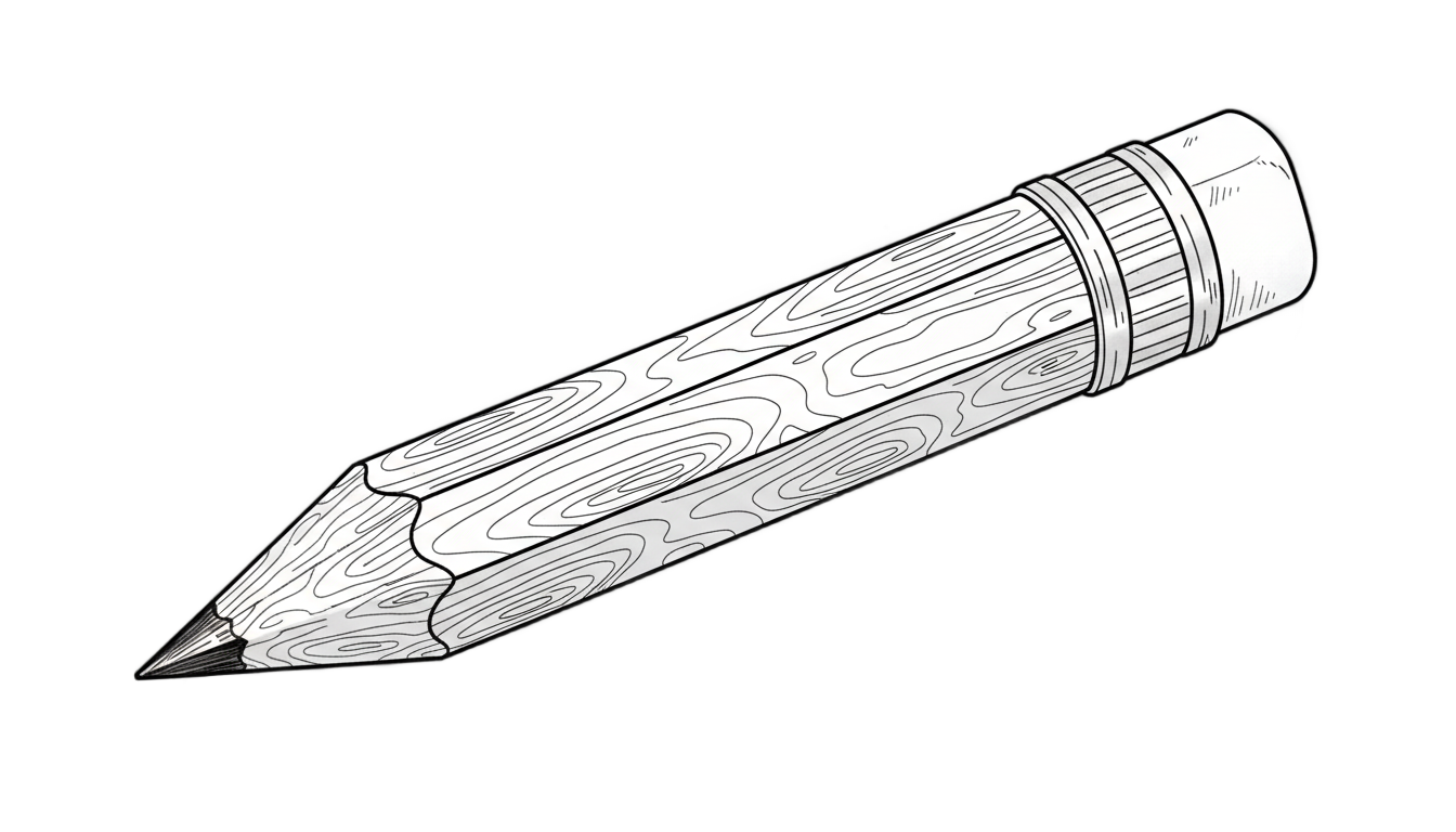 pencil line art png PNG transparent background
