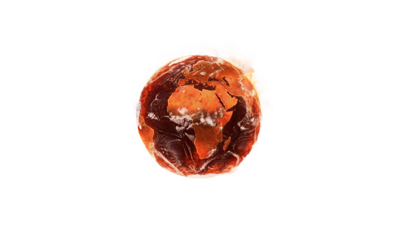 globe on fire png PNG transparent background