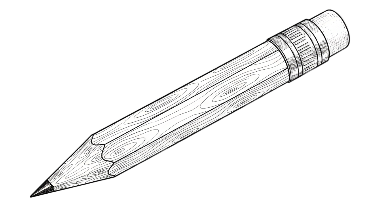 pencil line art png PNG transparent background