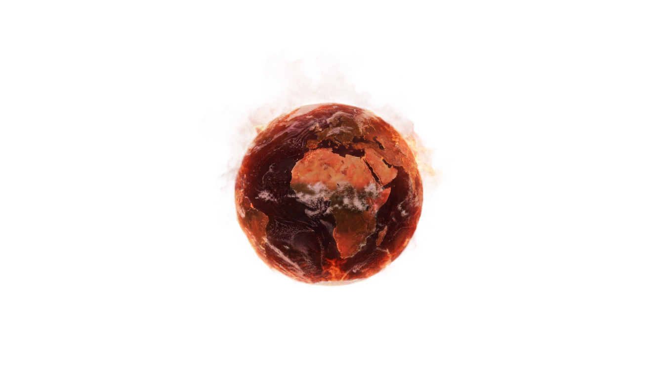 globe on fire png PNG transparent background