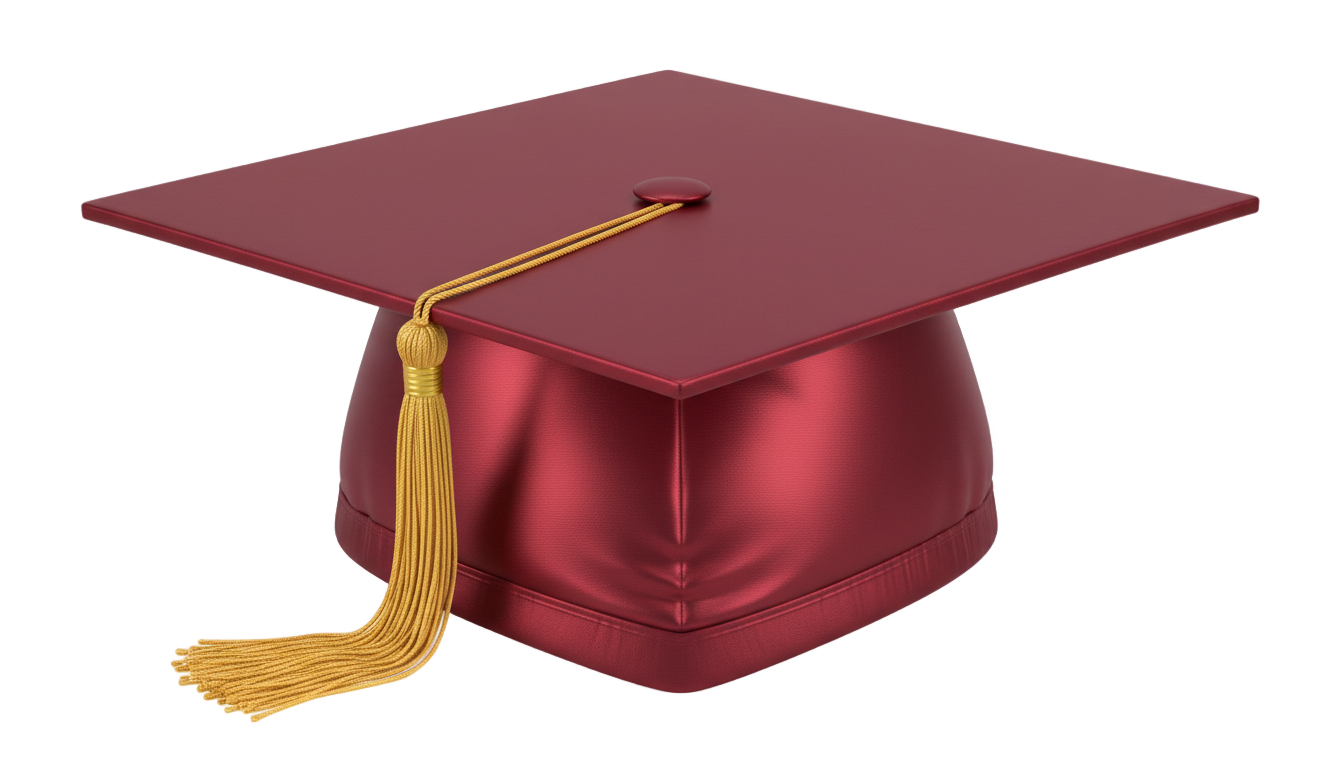 burgundy graduation cap png PNG transparent background