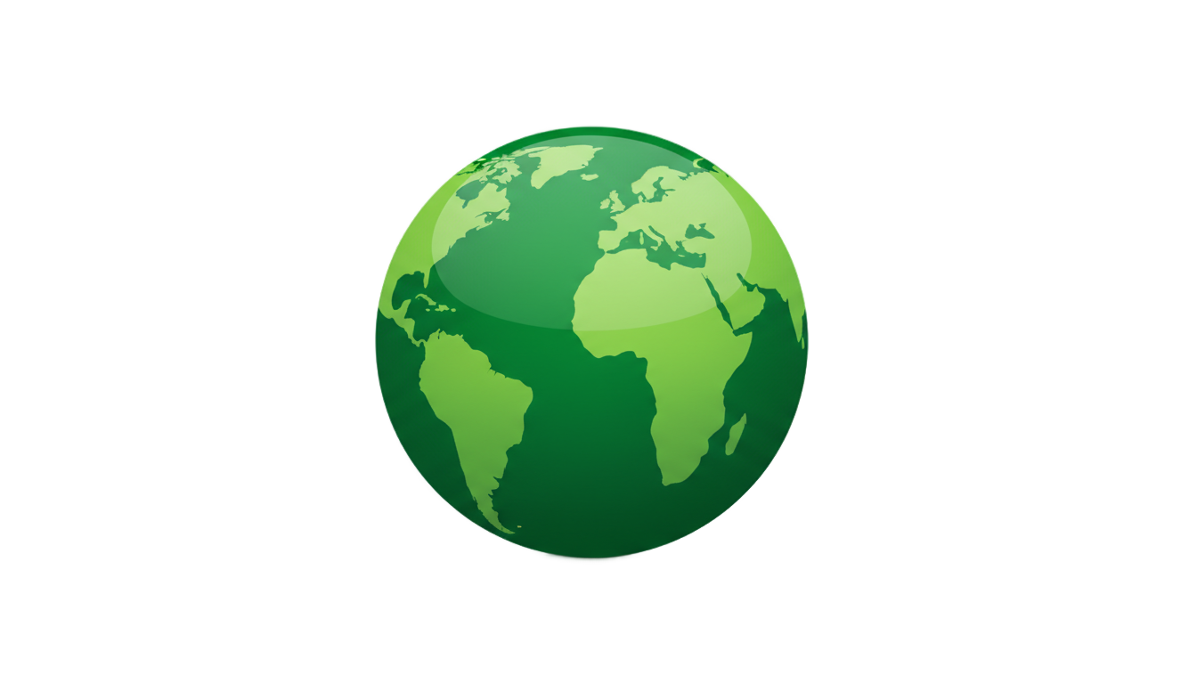 green globe logo png PNG transparent background