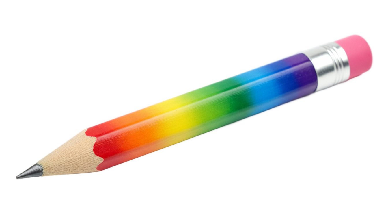 pencil rainbow png PNG transparent background