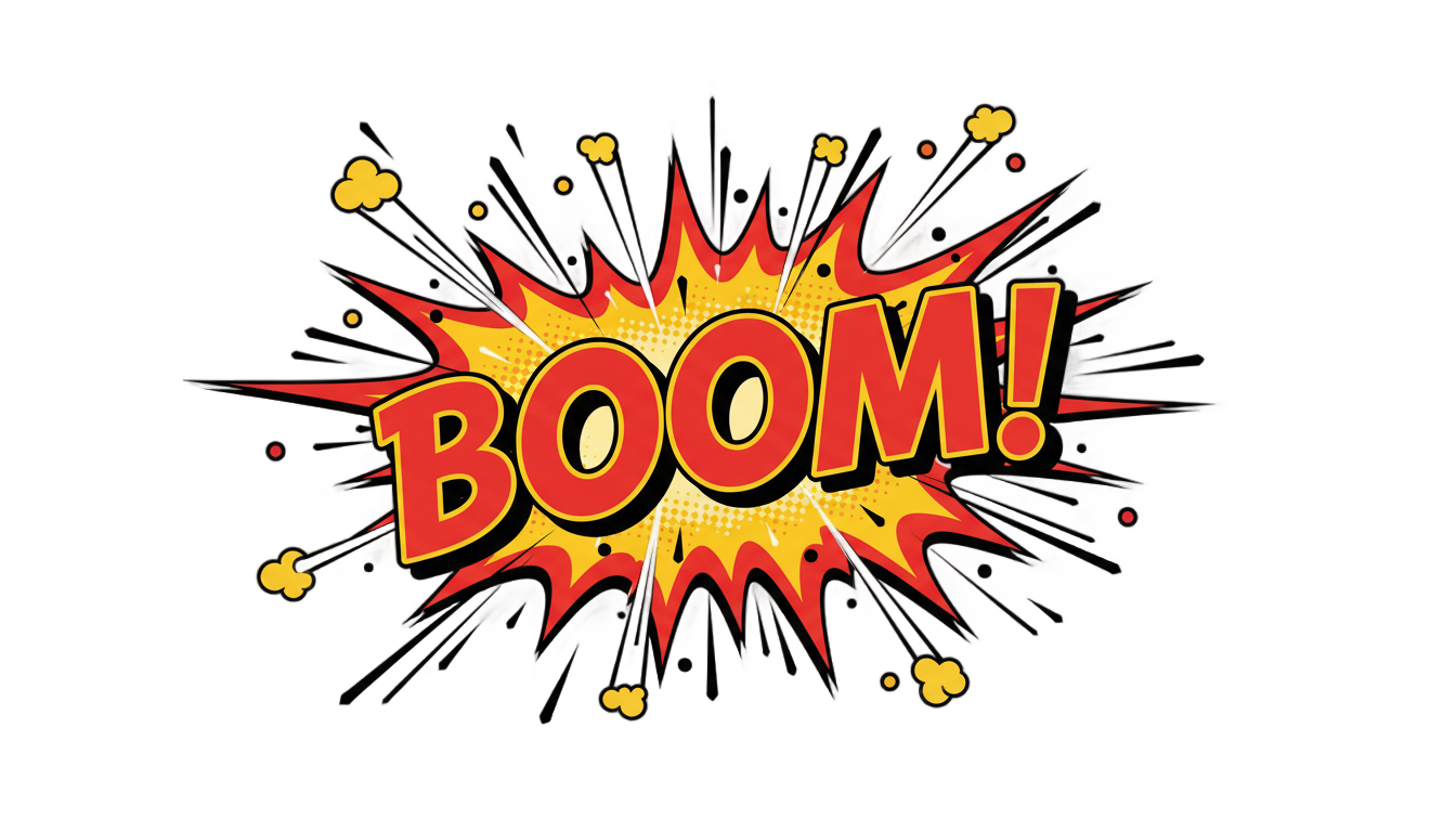 comic book boom png PNG transparent background