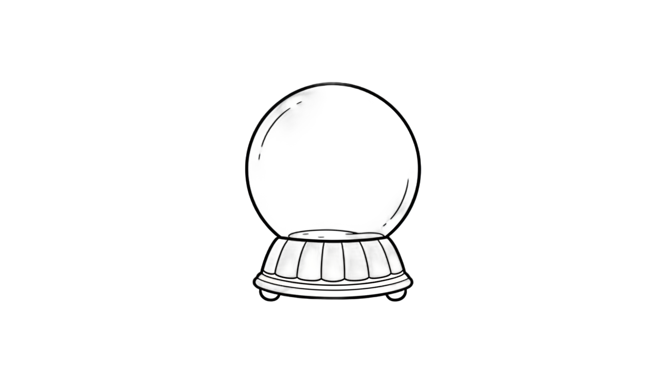 snow globe outline png PNG transparent background