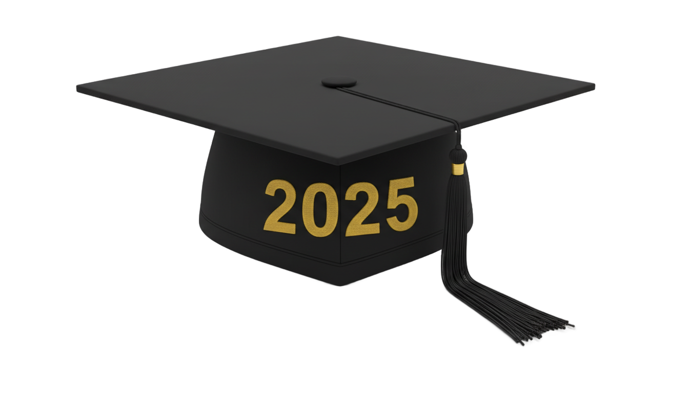 graduation cap 2025 png PNG transparent background