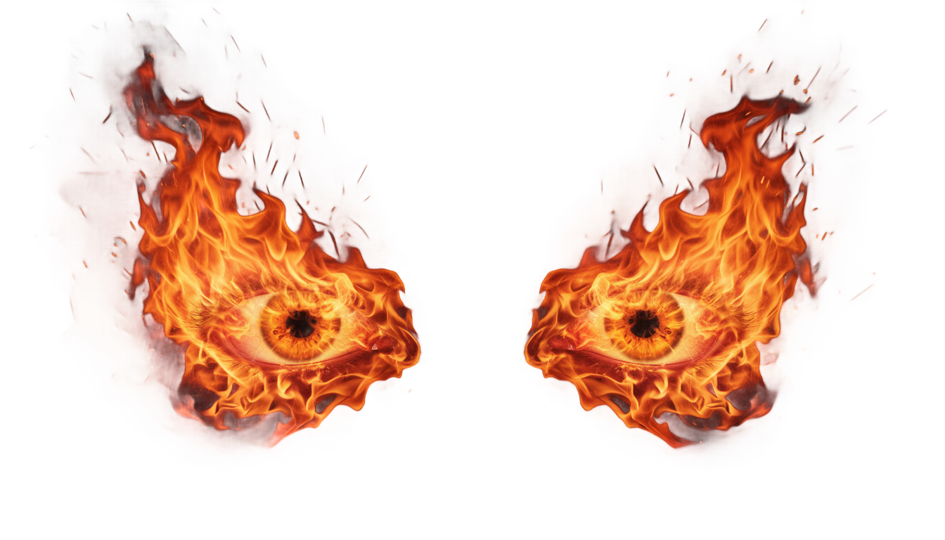 fire eyes png PNG transparent background