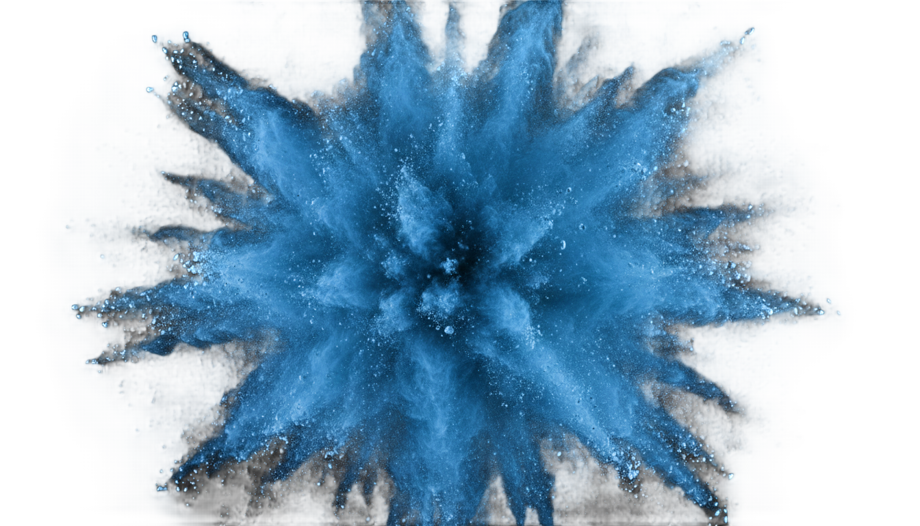 blue powder explosion png PNG transparent background